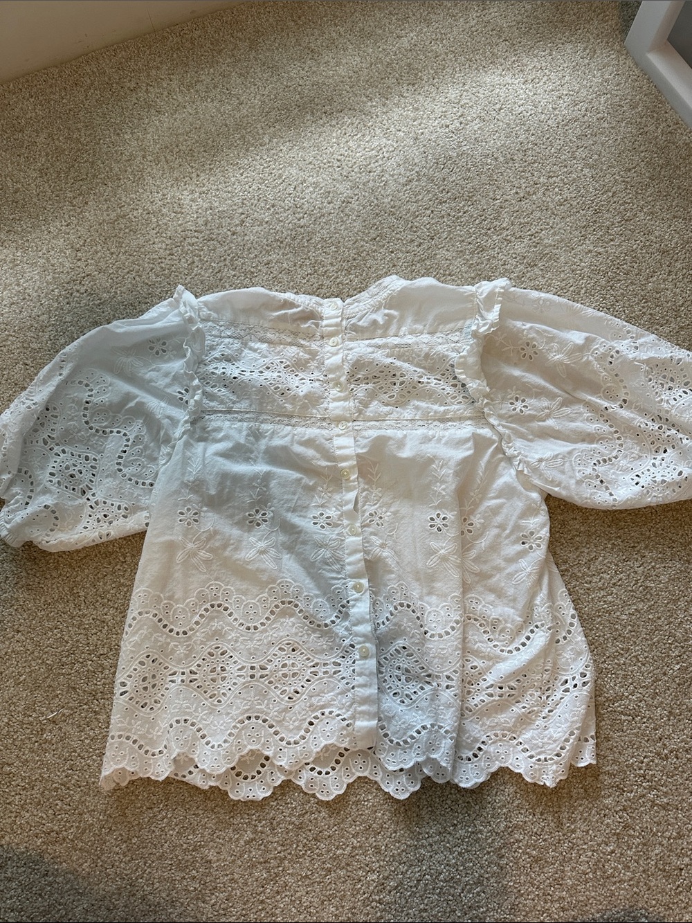 Jennifer & Grace White Eyelet Top - Picture 3 of 5